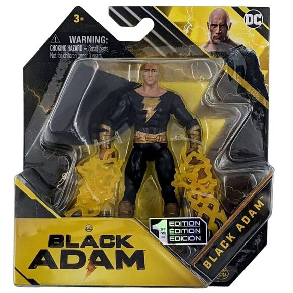 Black Adam Movie 4" BLACK ADAM Action Figure NEW 2022 DC Comics Spin Master - Picture 1 of 2